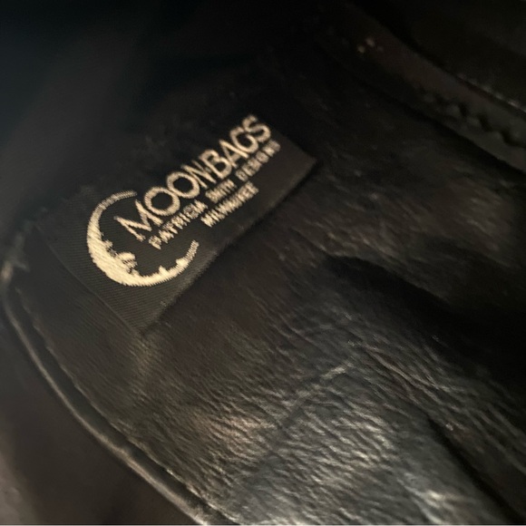 Vintage Moon Bag 1987 Patricia Smith Metallic Hand Painted Changeable Purse 80s - Picture 6 of 14